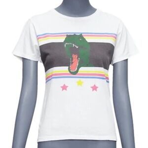 Saint Laurent T Shirt Dinosaur Stripe Size Medium  M